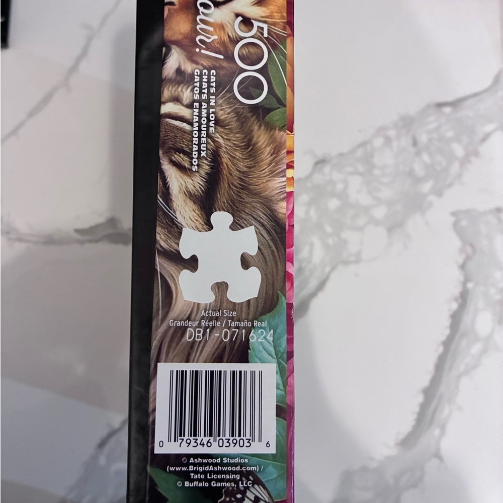 Colorful Cat & Flowers Puzzle - Cats in love-  by Buffalo Games 500 pieces - Picture 5 of 6